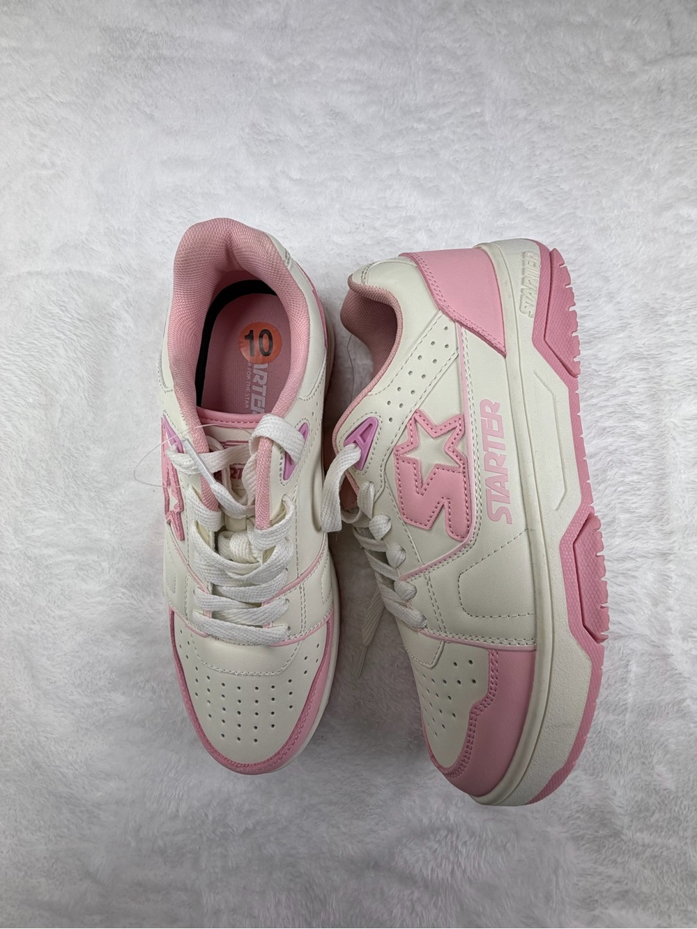 STARTER Women’s Cream and Pink Low-Top Sneakers